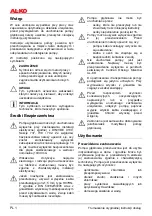 Предварительный просмотр 52 страницы AL-KO TDS 1001/3 Operating Instructions Manual