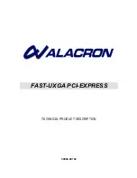 Предварительный просмотр 1 страницы Alacron FAST-UXGA Technical Product Manual