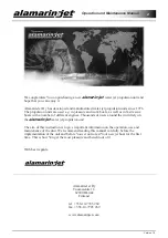 Предварительный просмотр 2 страницы Alamarin Jet AJ 160 Operation And Maintenance Manual