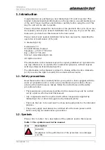 Preview for 5 page of Alamarin Jet IO Operation And Maintenance Manual