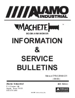 Alamo Industrial Machete MB21 Information & Service Bulletin предпросмотр