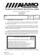 Preview for 19 page of Alamo Industrial Machete MB21 Information & Service Bulletin