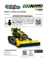 Alamo Industrial Traxx RF Operator'S Manual предпросмотр