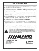 Предварительный просмотр 5 страницы Alamo 803213P Parts Manual