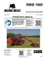 Предварительный просмотр 1 страницы Alamo BUSH HOG RMB 1660 Operator'S Manual