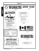 Preview for 18 page of Alamo Schulte SRW 1400 Operator'S Manual