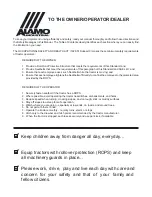 Preview for 91 page of Alamo UNDER THE GUARDRAIL Operator'S Manual