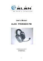 Предварительный просмотр 1 страницы ALAN Electronics PRORADIO FM User Manual