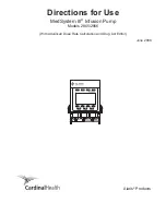 Alaris Medical Systems MedSystem III 2865 Directions For Use Manual preview