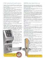 Preview for 4 page of Alarm Lock 4100 Datasheet