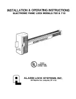 Alarm Lock 700 SERIES Installation & Operation Manual предпросмотр