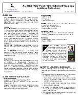 Preview for 1 page of Alarm Lock AL-IME2-POE Installation Instructions Manual