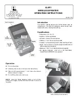 Alarm Lock AL-IR1 Operation Instructions preview