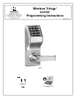 Alarm Lock DL6100 Programming Instructions Manual preview