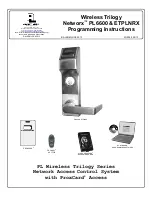 Alarm Lock Networx ETPLNRX Programming Instructions Manual preview