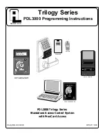 Preview for 1 page of Alarm Lock PDL3000 series Programming Instructions Manual