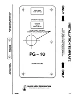 Alarm Lock PG-10 Installation Template preview