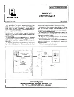 Alarm Lock PG30KPD Installation Instructions preview