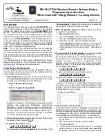 Preview for 1 page of Alarm Lock RR-1BUTTON Programming Instructions