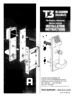 Alarm Lock T3 DL3500DB (DeadBolt Installation Instructions preview