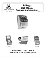 Предварительный просмотр 1 страницы Alarm Lock Trilogy DK3000 Series Programming Instructions Manual