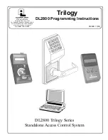 Alarm Lock Trilogy DL2800 Programming Instructions Manual preview