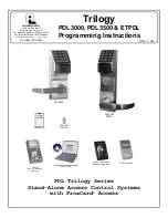 Alarm Lock Trilogy ETPDL Programming Instructions Manual preview