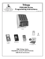 Preview for 1 page of Alarm Lock Trilogy PDK3000 Series Programming Instructions Manual