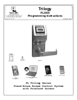 Предварительный просмотр 1 страницы Alarm Lock Trilogy PL3000 Programming Instructions Manual