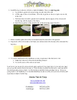 Preview for 2 page of Alaska Tent & Tarp Prospector & Miner Framed Wall Tent Setup Instructions