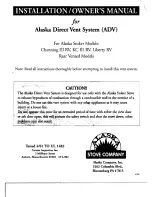 ALASKA Alaska Direct Vent System Installation & Owner'S Manual предпросмотр