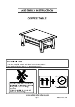 Preview for 1 page of Alaterre Furniture Durango Coffee Table Assembly Instruction