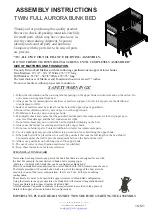 Preview for 1 page of Alaterre Furniture TWIN FULL AURORA BUNK BED Assembly Instructions Manual