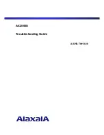 Preview for 1 page of Alaxala AX2500S Troubleshooting Manual