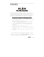 Предварительный просмотр 14 страницы Alba CR-07PL Instruction Manual