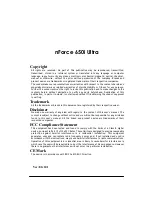 Предварительный просмотр 1 страницы Albatron NForce 650i Ultra User Manual