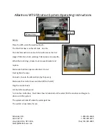 Albatross WTS Operating Instructions preview