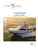 Предварительный просмотр 1 страницы Albemarle 41 CONVERTIBLE Owner'S Manual