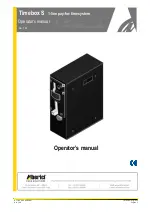 Alberici Timebox S Operator'S Manual preview