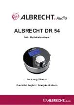 Предварительный просмотр 1 страницы Albrecht Audio DR 54 Manual