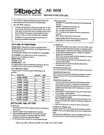 Albrecht AE 66M Instructions For Use preview