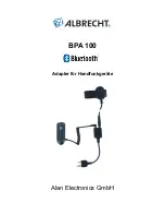 Предварительный просмотр 1 страницы Albrecht BPA 100 Manual