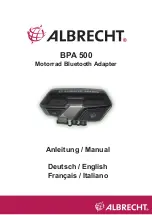 Albrecht BPA 500 Manual preview