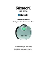 Preview for 1 page of Albrecht BT 2000 Operating Manual