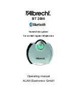 Preview for 11 page of Albrecht BT 2000 Operating Manual