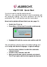 Preview for 1 page of Albrecht digi-TV 300 Quick Start