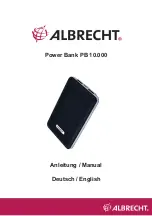 Предварительный просмотр 1 страницы Albrecht PB 10.000 Manual