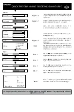 Preview for 4 page of Alcad 912-DMH Quick Programming Manual