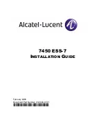 Preview for 1 page of Alcatel-Lucent 7450 ESS-7 Installation Manual