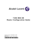 Alcatel-Lucent 7450 ESS OS Configuration Manual preview